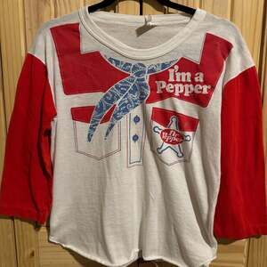 Dr Pepper Vintage Graphic Long Sleeve Raglan Tee
